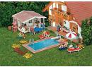 FALLER ref 180542 HO - Piscine et abri de jardin