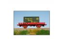 LS MODELS ref 30245 HO - Ridelles basses � esieux OCEM 29 Jho ep III SNCF avec container THW
