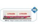 PIKO ref 96973 HO - Plat � essieux avec 2 containers 20' CITRO�N ep V SNCF