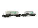 RIVAROSSI 6120 HO - Set de 2 wagons pour transport du ciment en vrac VTG ep IV/V