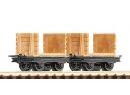 ROCO 34604 Hoe - 2 wagonnets pour bois de mines