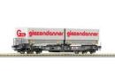 ROCO 66714 HO - Wagon charg� de 2 containers 'GIEZENDANNER' ep V SBB/CFF