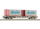 ROCO 66629 HO - Wagon avec 2 containers 'dreier' ep V SBB/CFF