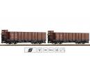 ROCO 34597 HOe - Set de 2 wagons tombreau ridelles bois ep V �BB