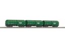 ROCO 66116 HO - Set de 3 wagons ferm�s transport de d�chets (compost) ep IV NS