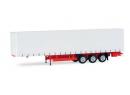 HERPA 76302 HO - Semi remorque 3 essieux b�ch�e blanche
