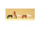 PREISER 10156 HO - Chevaux