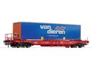 ROCO 66614 HO - Wagon type Sdkms kangourou 'VAN DIEREN' ep V DB cargo