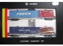 B-Models 45110 HO - Set de 2 wagons Sgns containers AAE Cortax (CMA-CGM, Cronos,Fesco,Capital)