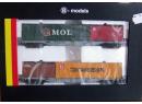 B-Models 45112 HO - Set de 2 wagons porte containers Sgns (MOL,Interpool,Xtra,Contships) ep V SBB