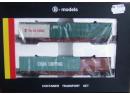 B-Models 45117 HO - Set de 2 wagons Sgns containers (Yang Ming,CAI,CHINA SHIPING,Cronos) ep V SNCB