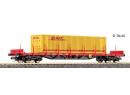 TILLIG 15579 TT - Wagon plat Rgs avec container DHL (Containertragwagen) ep V DB AG