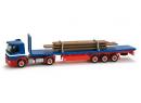 HERPA 158558 HO - Tracteur Mercedes Benz Actros avec semi remorque � plateau charg�e