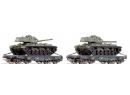 ROCO 66143 HO - Set de 2 plats charges lourdes avec chars M 47 ep III OBB