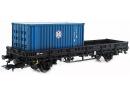 ELECTROTREN 1550 HO - Wagon plat TSO avec conteneur ep V
