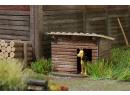 BUSCH 1522 HO - Clapier � lapins et 2 niches pour chiens