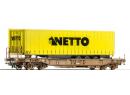 ROCO 66976 HO - Wagon Poche type Sdkkmss avec remorque' NETTO' ep V DSB