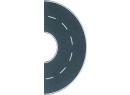 BUSCH 1103 HO - Route en courbe (66 mm de large)