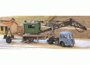 DEBELEM HV 27 HO - Tracteur RENAULT AGRD et semi-remorque portant une grue