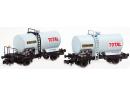 REE MODELES NW 002 N - Set de 2 wagons citernes soud�s OCEM 29 'ALGECO-TOTAL' ep III SNCF