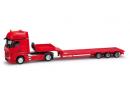HERPA 159296 HO -  Mercedes-Benz Actros Giga 2011 avec semi remorque porte engin