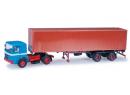 HERPA 159463 HO - Tracteur routier 'Roman' (base MAN F8) avec semi remorque container 40'