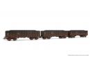 RIVAROSSI 6139 HO - Set de 3 tombereaux patin�s Eals avec charbon ep IV DR
