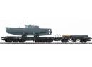 LILIPUT 240069 HO - Set de wagons avec U boot et torpilles ep II DRG