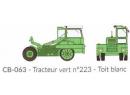 REE MODELES CB063 HO - Tracteur Kangourou vert N 233 toit blanc