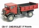 REE Modeles CB057 HO - CamionChevrolet 3T rouge (base Artitec)