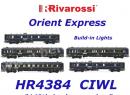 RIVAROSSI HR4884 HO - Coffret de 5 voitures Orient Express ep III CIWL