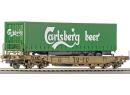 Wagon Kangourou avec remorque CARLSBERG des DSB