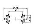 ROCO 40189 HO - pack de 2 essieux isols