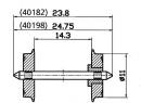 Roco rf 40198 HO - Essieux isols