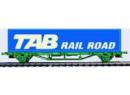 PIKO rf 96035 HO - wagon plat 2 essx avec caisse mobile TAB rail raod p V de la SNCF