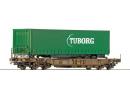 ROCO ref 66970 HO - Wagon de poche avec semi remorque TUBORG DSB