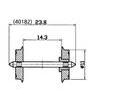 ROCO ref 40182 - Paire d'essieux isols 1 roue diamtre 11