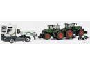 SCHUCO ref 0900 HO - Tracteur MAN avec remorque surbaisse et 2 tracteurs FENDT