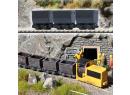 BUSCH 5021 HO - Set de 3 wagonnets benne de mine