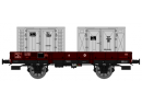 REE MODELES WB 127 HO - Wagon PLAT OCEM 29 Ep.III SNCF avec containers gris (WB127)