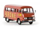 BREKINA 13258 HO - Camionnette MB L 206 D 200 Cirque KRONE