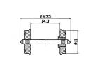 ROCO 40264 HO - Paire d'essieux isols RP 25,  11 mm (roulement)