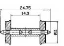 ROCO 40267 HO - Essieux mtalliques isols x 2