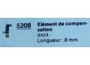 MARKLIN 5208 HO - Elment de compensation droit L = 8 mm