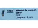 MARKLIN 5208 HO - Elment de compensation droit L = 8 mm