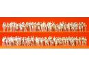 PREISER 16343 H0 - Passants, spectateurs, 130 figurines � peindre