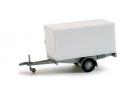 HERPA 052221-002 HO - Car box-type trailer, greywhite