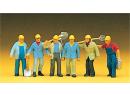 PREISER 10033 HO - Travailleurs le long des voies - Gleisbauarbeiter (Bahnpersonal)
