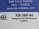 REE Modeles HO.XB 30004 - Set de 4 tampons avec ressort wagon OCEM (XB-300-04)