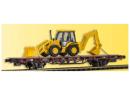 KIBRI 26260 HO - Plat charg avec un tracto-pelle  4 x 4 JCB ep IV DB